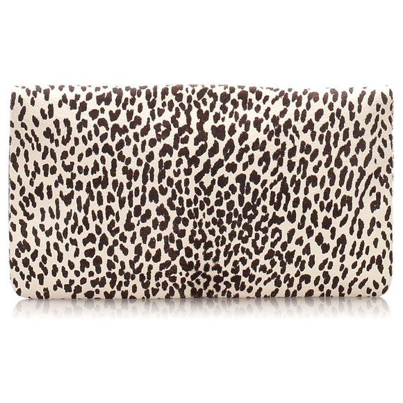Pony Hair Fold Over Clutch by Saint Laurent - Picture 3 of 10
